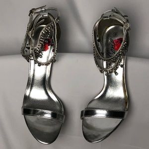 Mitzy Silver Rhinestone heels